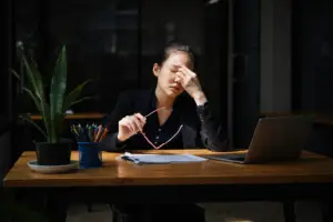 stressed office worker